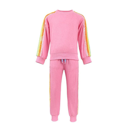 Pink Rainbow Sequin Set