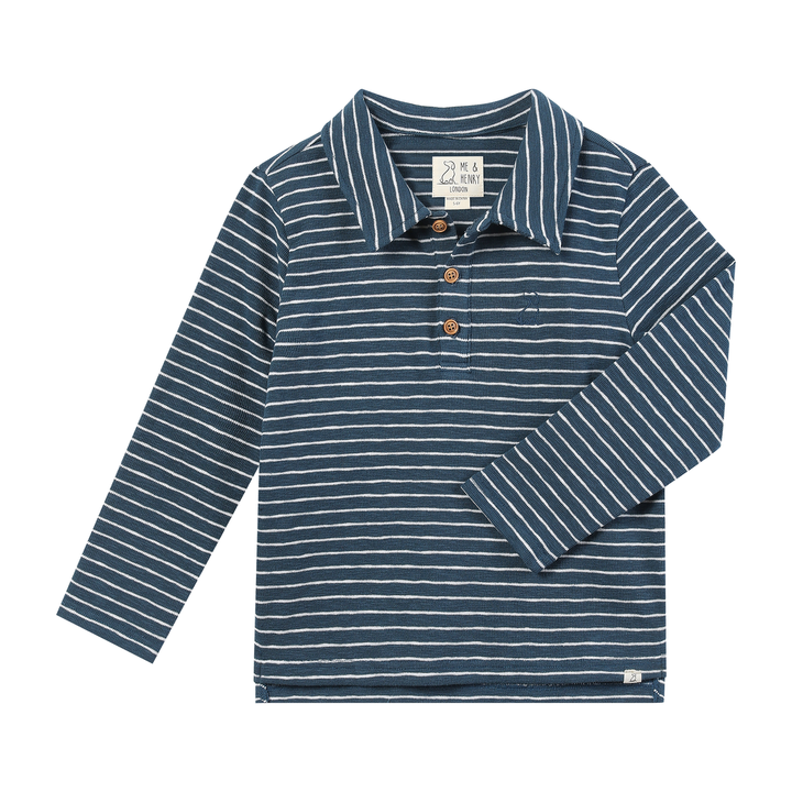 Riviera Polo | Navy & White Stripe