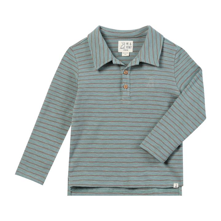 Cambridge Polo | Sage & Tan Stripe