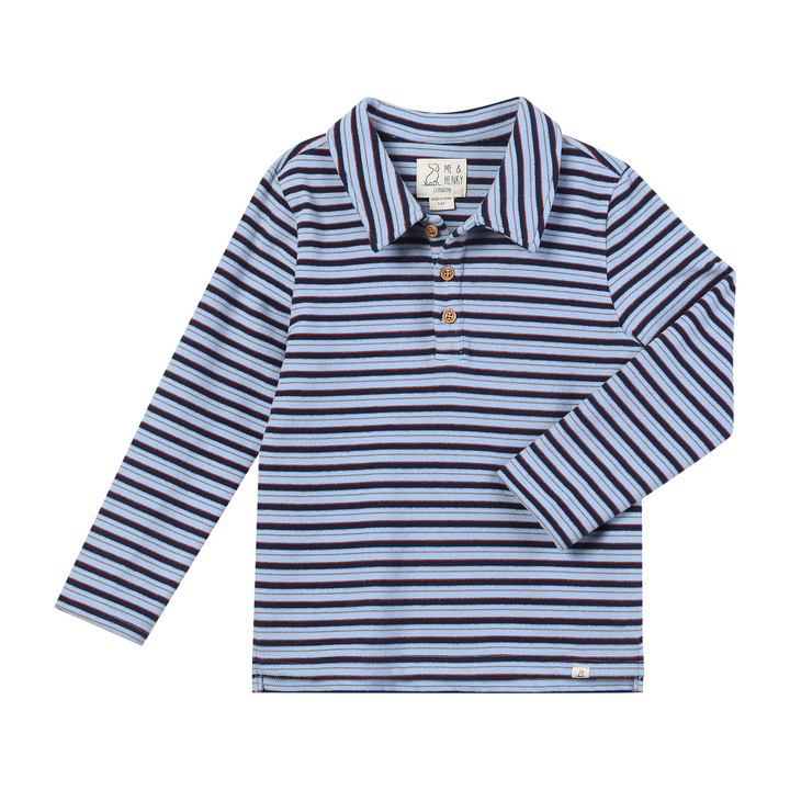 Harbor Stripe Polo | Navy & Rust Stripe