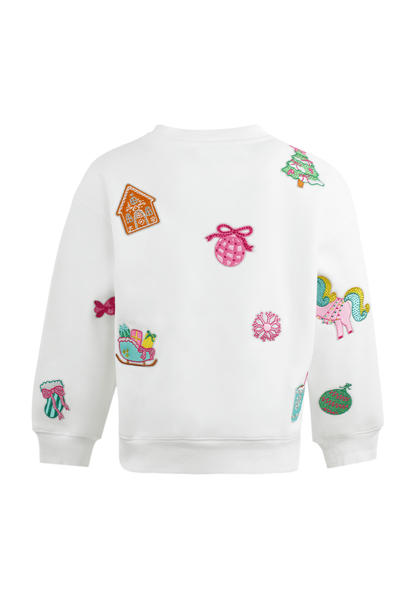 Sweet Holiday Patch Sweatshirt