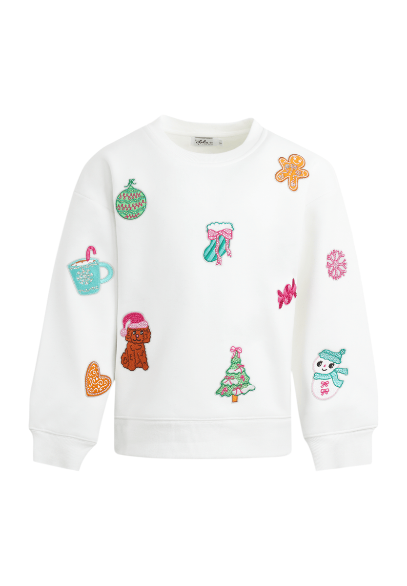 Sweet Holiday Patch Sweatshirt