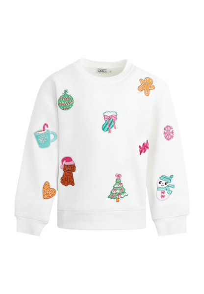 Sweet Holiday Patch Sweatshirt