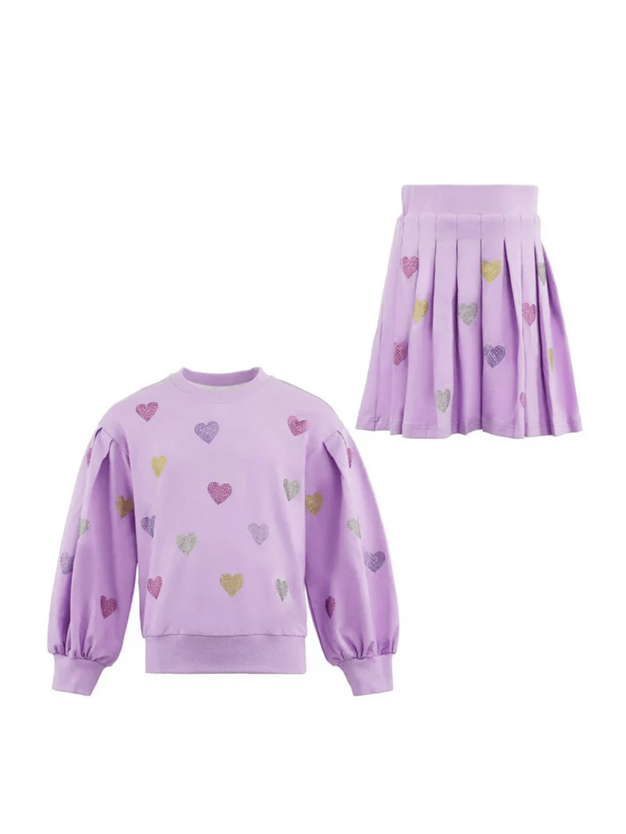 Lavender Sparkle Hearts Set