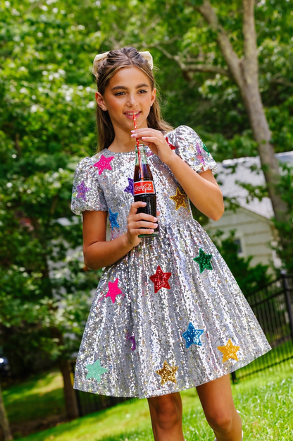 Sparkle Rainbow Stars Dress