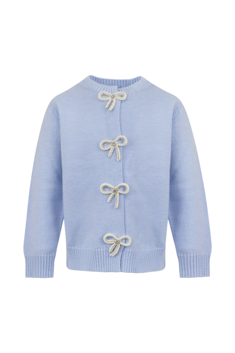 Azure Crystal Bow Sweater