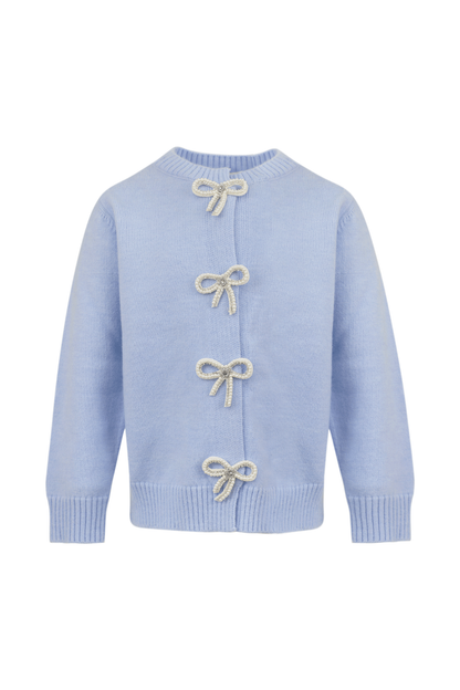 Azure Crystal Bow Sweater
