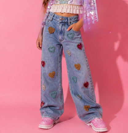 Gems Rainbow Heart Jeans