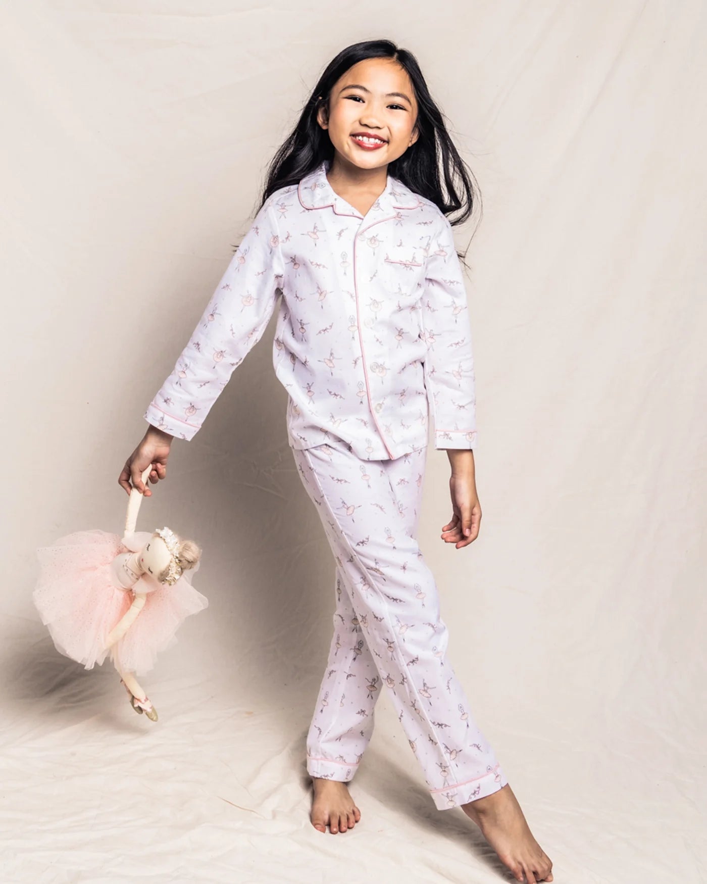 Kid's Twill Pajama Set in Sugar Plum Fairy