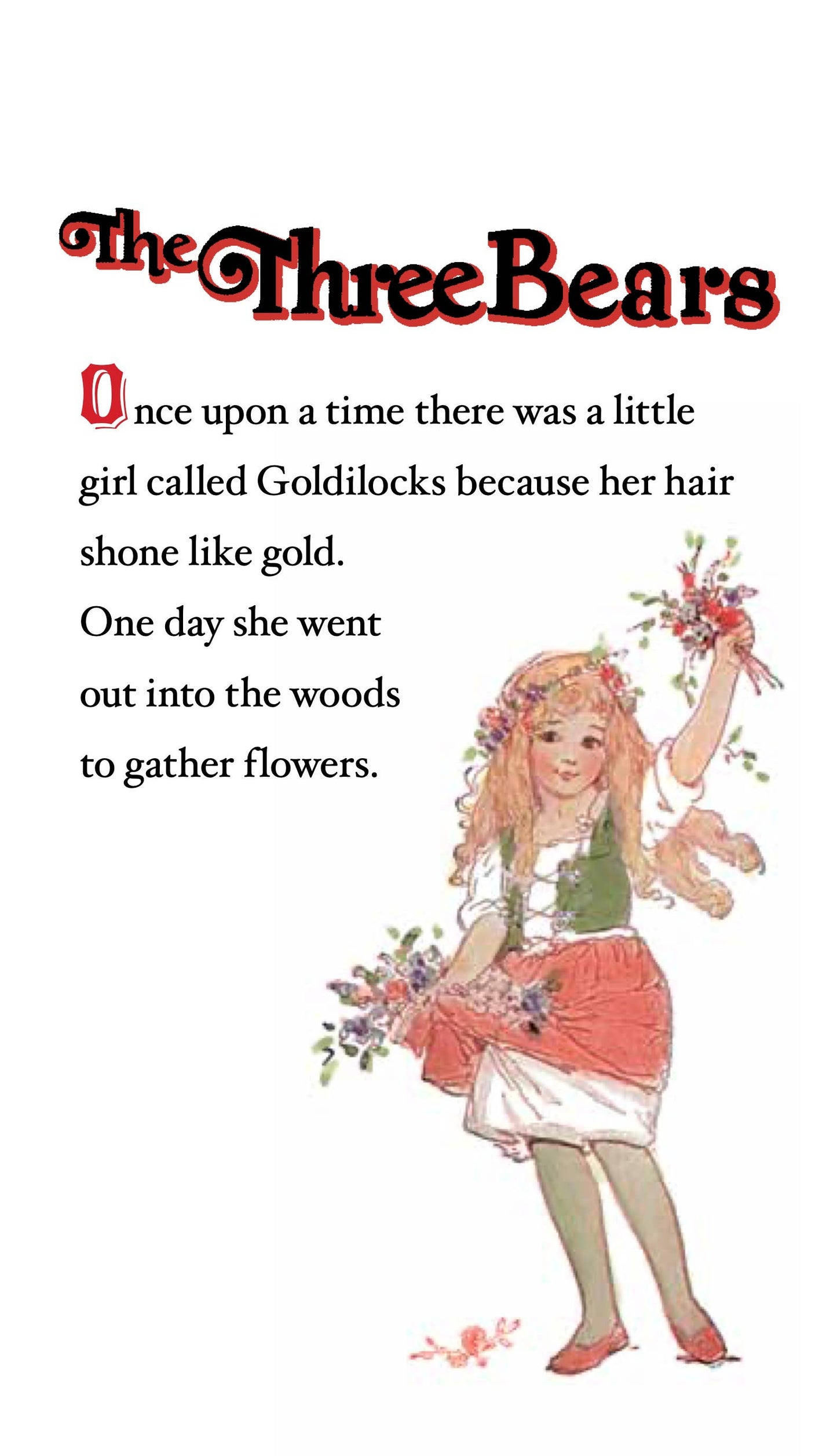 Vintage The Three Bears Shape Book