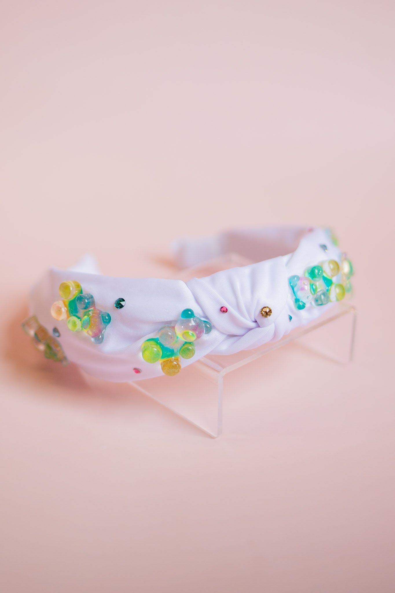 Large Gummy Bear Knot Headband | White