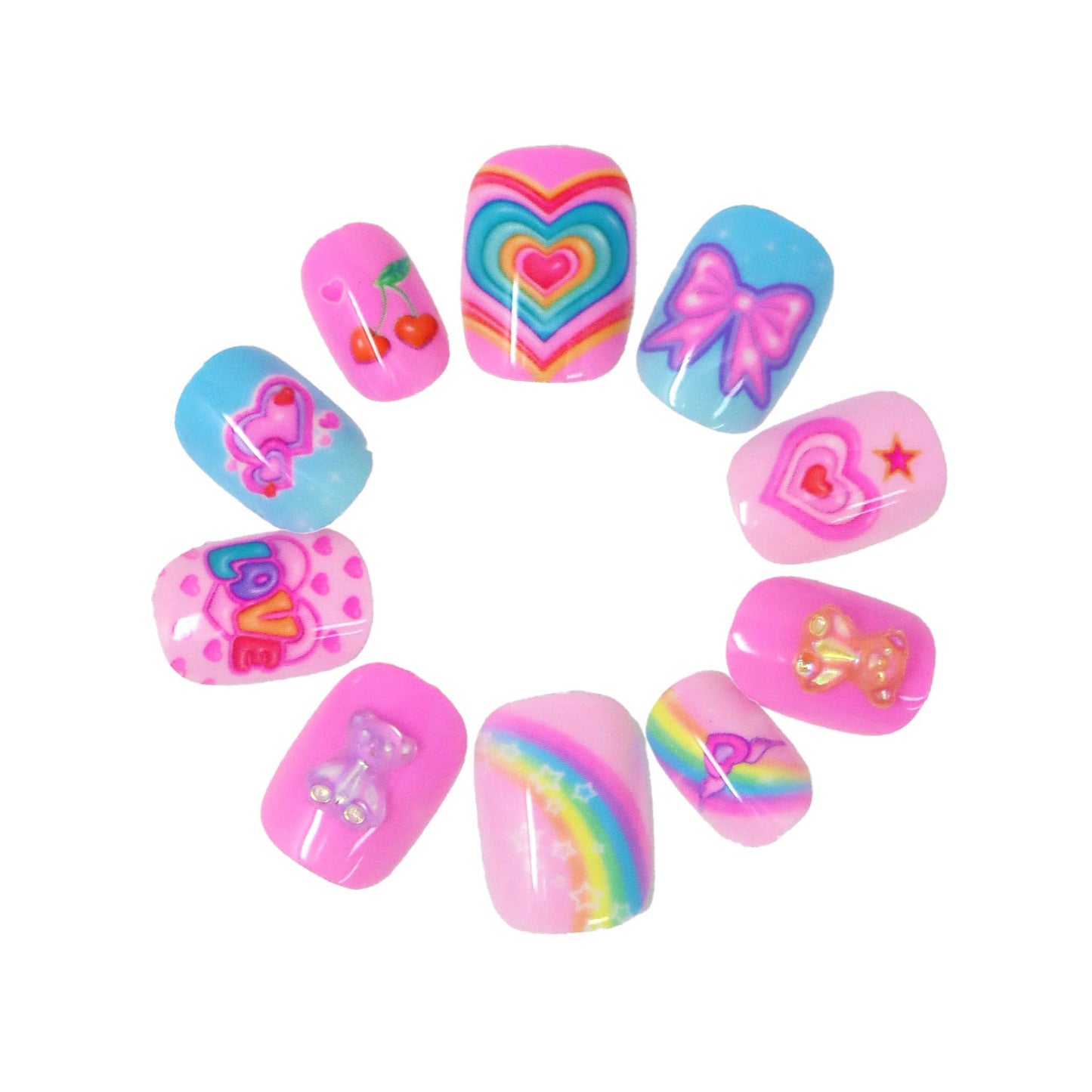 3D Gummy Bear Press On Nails | Pack of 6