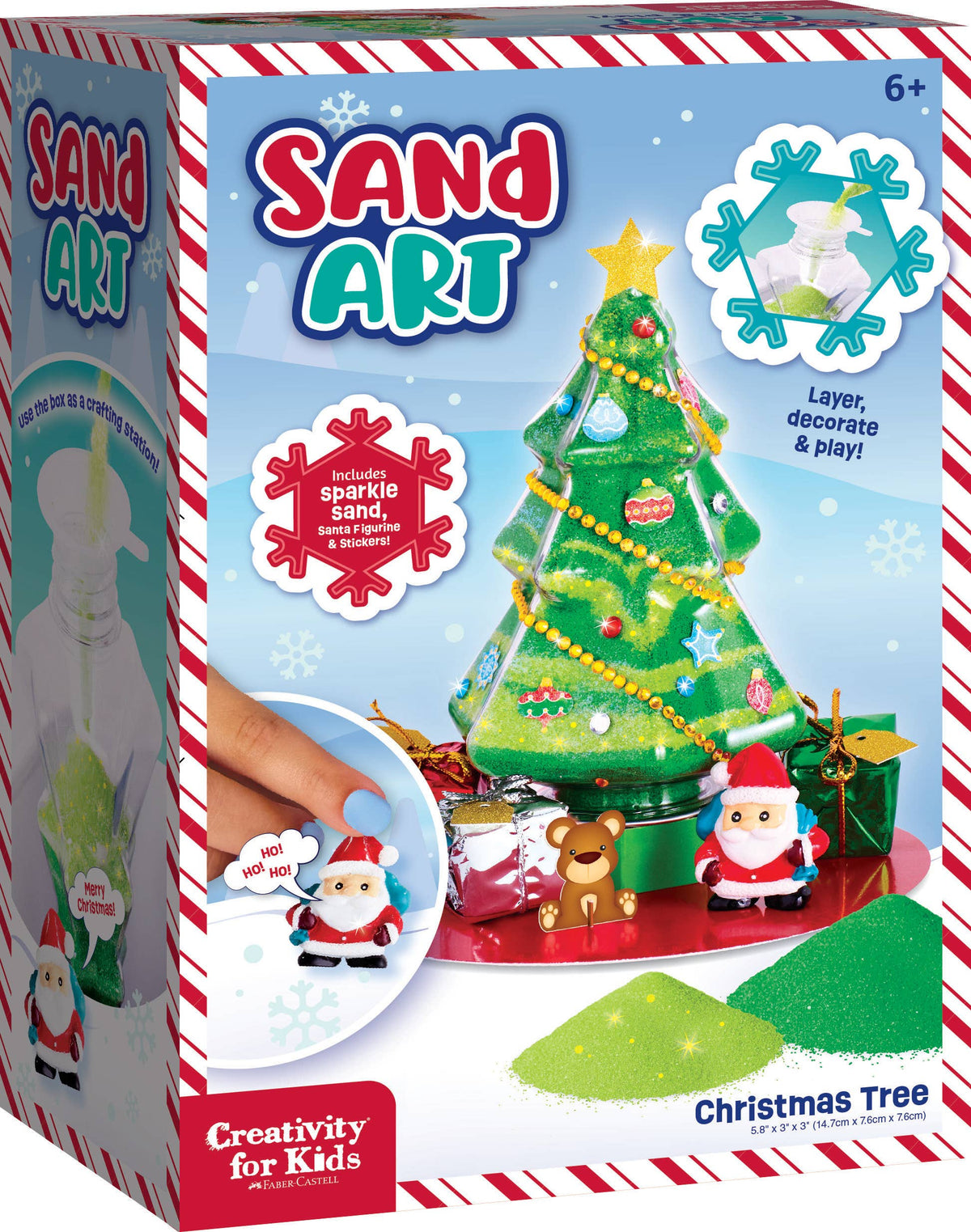Sand Art Christmas Tree Holiday Craft Kit for Kids