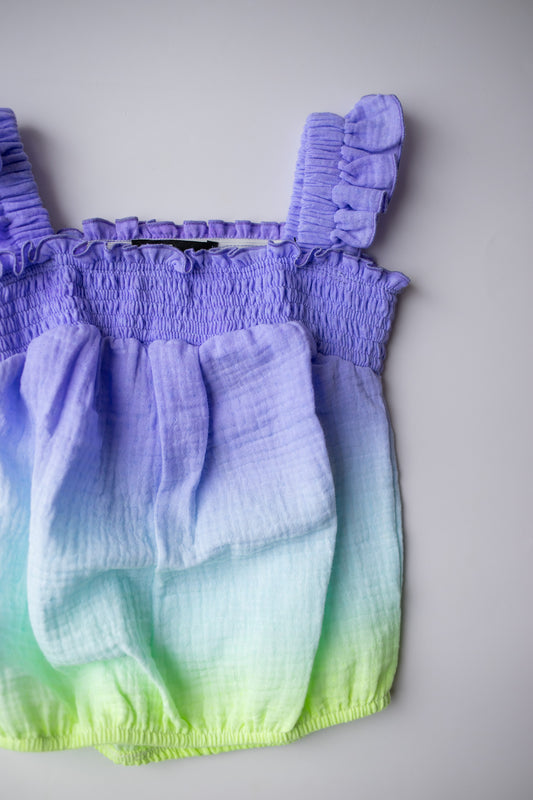 Ombre Top | Purple & Yellow