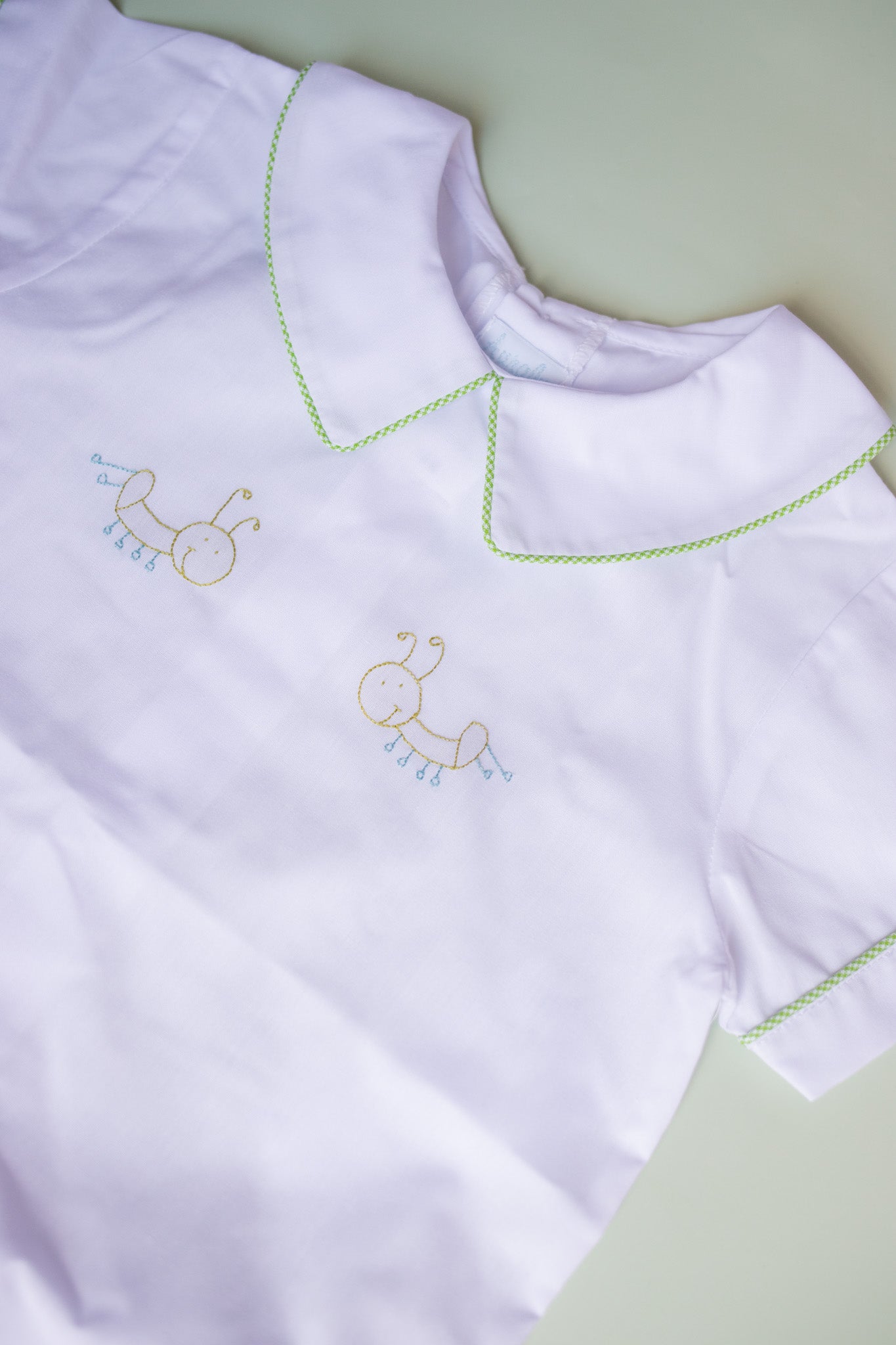 Grasshopper Embroidered Set | Green