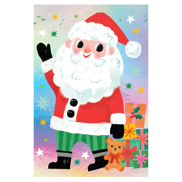 50-Piece Holographic Puzzle - Santa