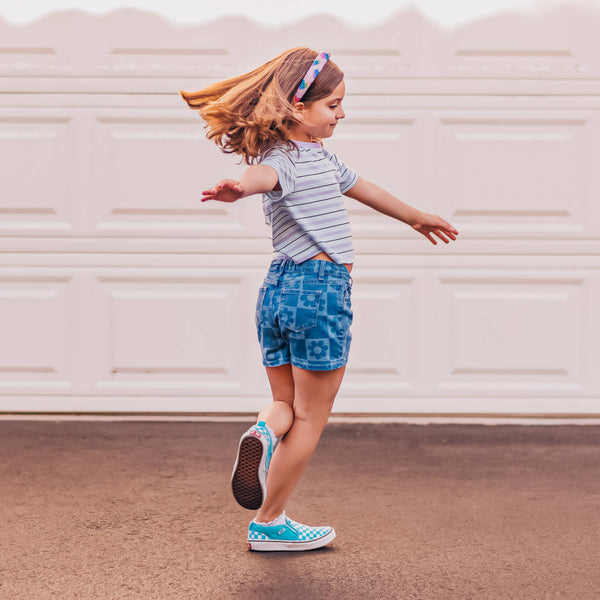 Kid's Padded Rhinestone Headband | Rainbow Hearts