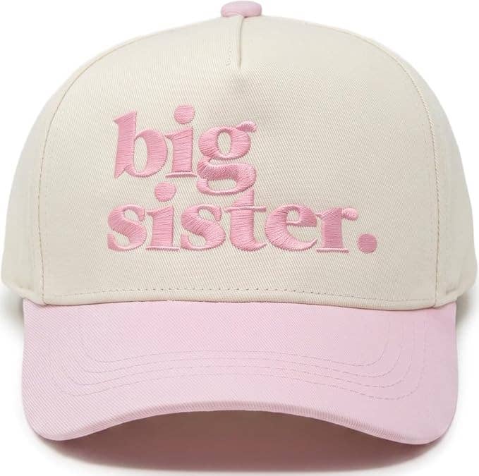 Big Sister Hat | Light Pink & Beige