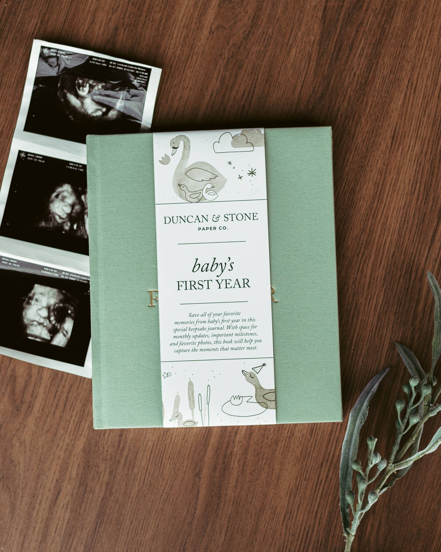 Baby's First Year Memory Book & Photo Album |  Dusty Rose