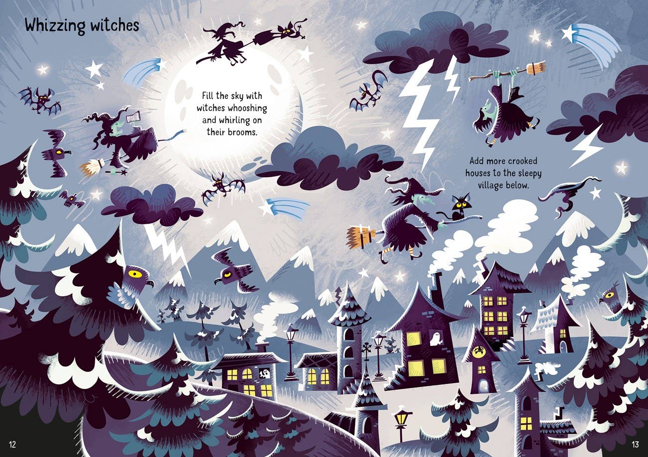Sparkly Halloween Sticker Book | Usborne