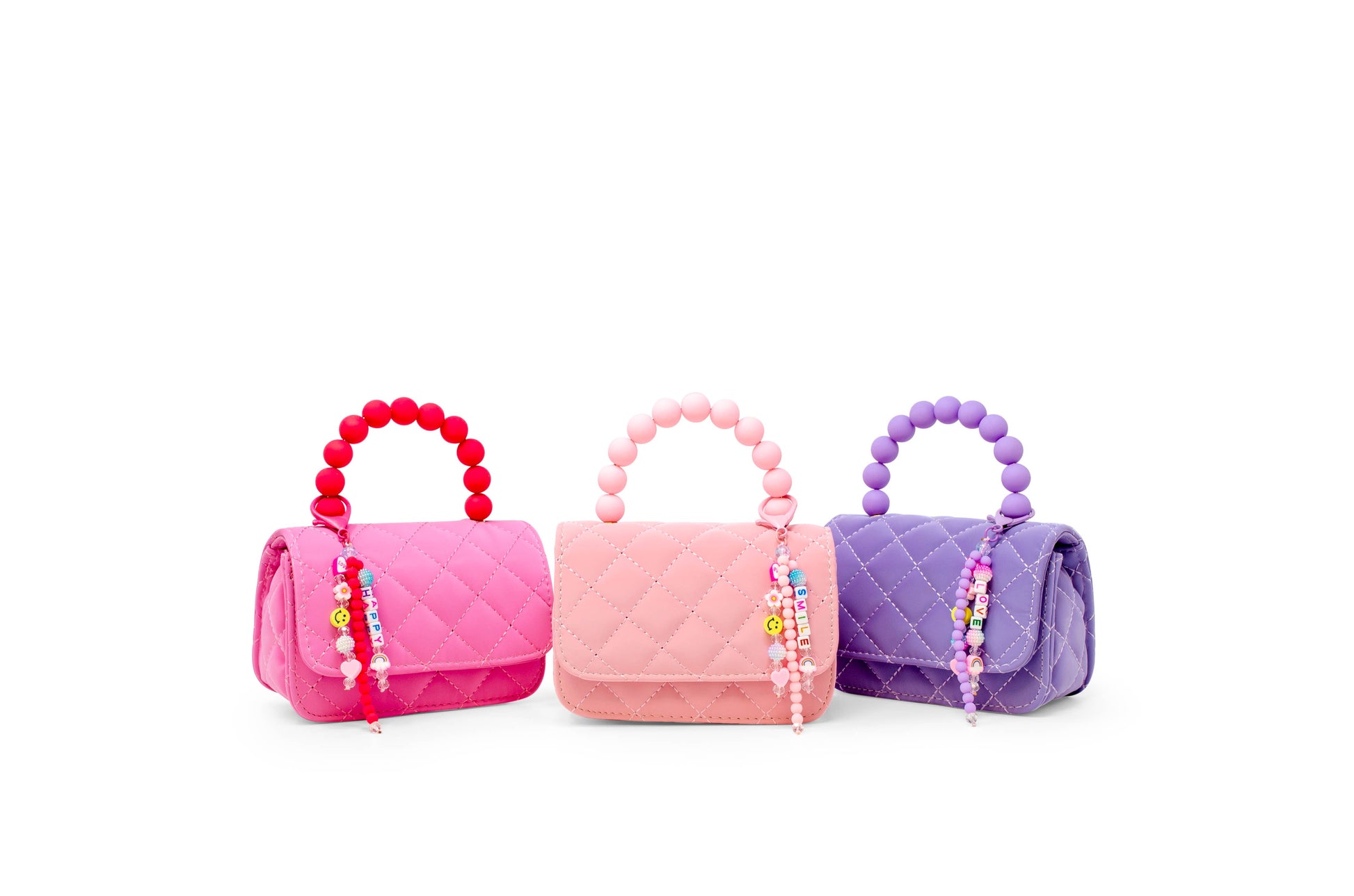 Pearl Handle Message Charm Handbag | Lavender