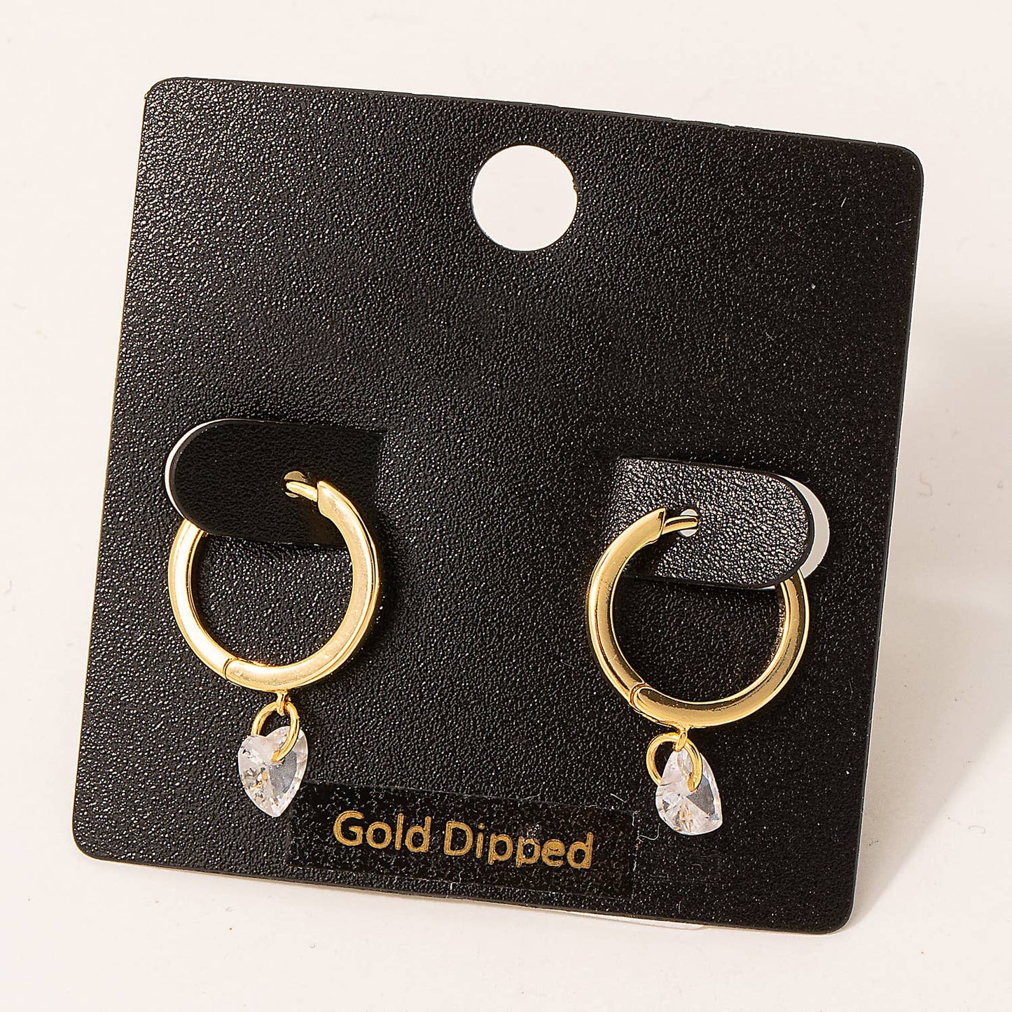 Gold Dipped Mini Heart Huggie Earrings