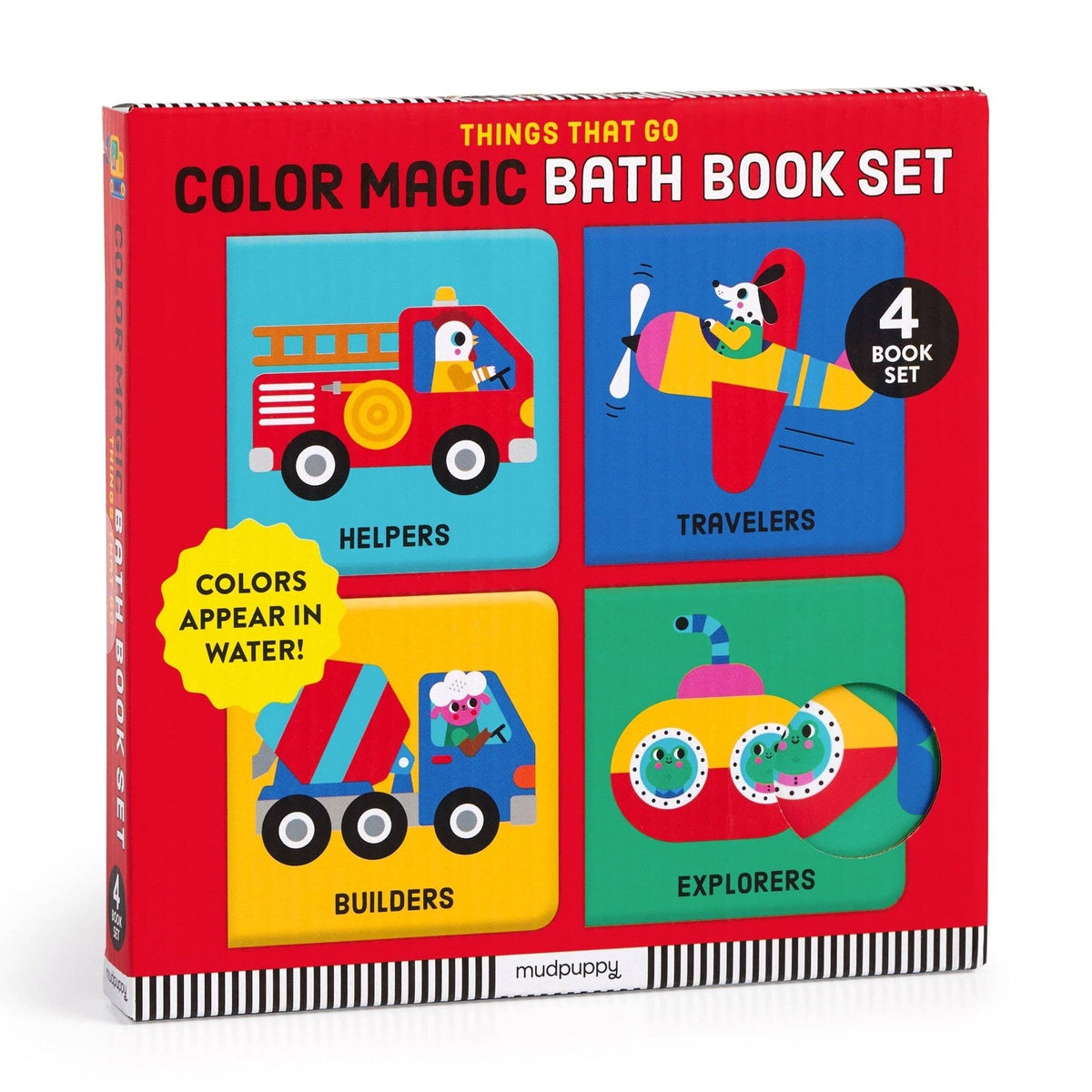 Things That Go Color Magic Bath Book Set