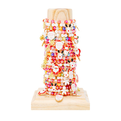 Christmas Holiday Stretchy Bracelets, assorted