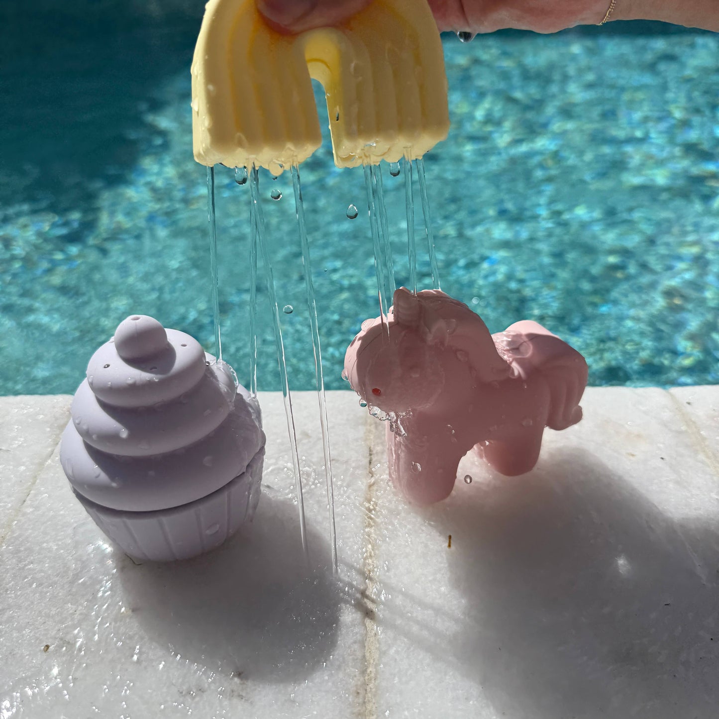 Ali+Oli Squirt Water Bath Toy Set | Unicorn Theme
