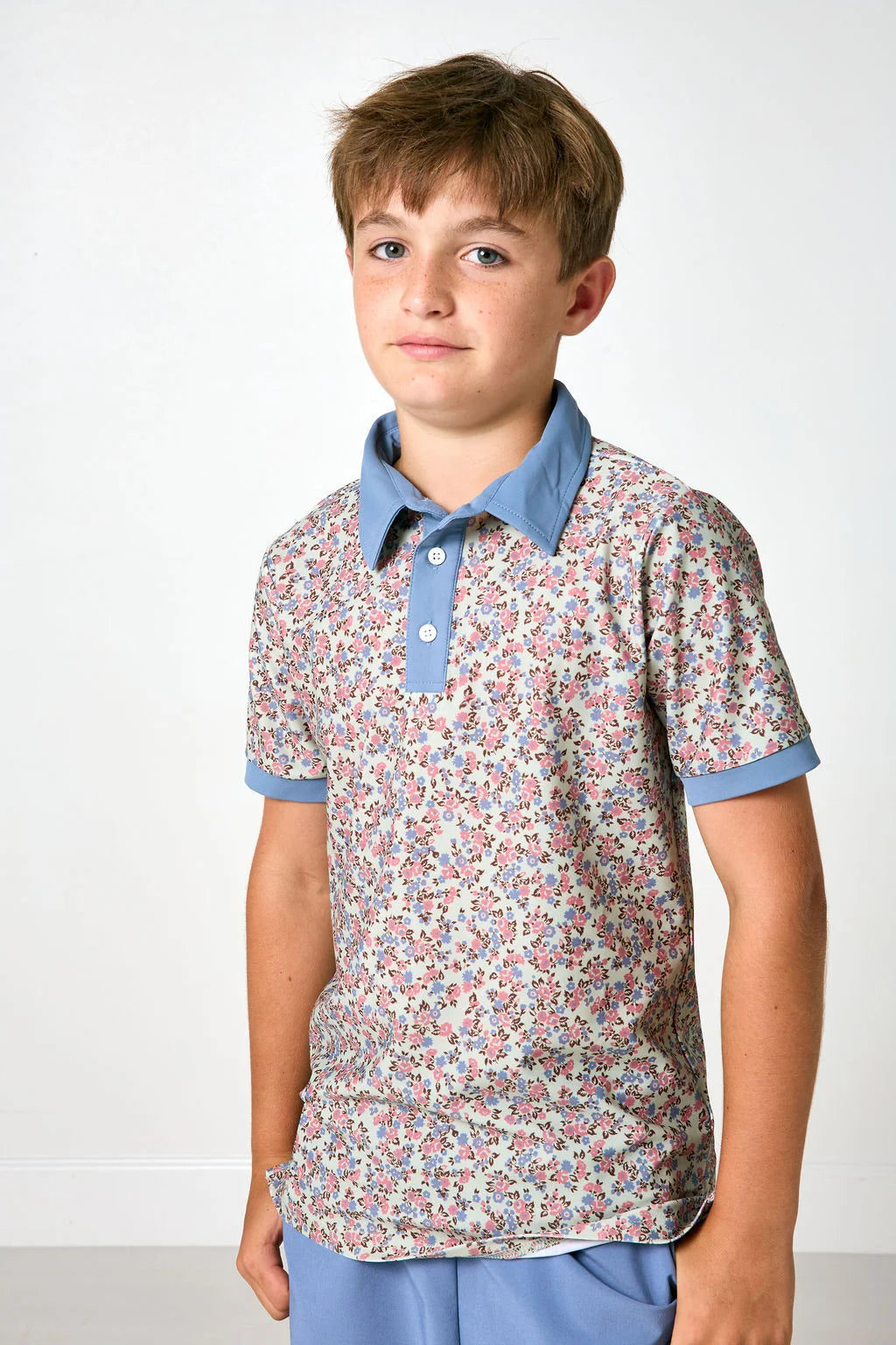 Fall Floral Polo Shirt