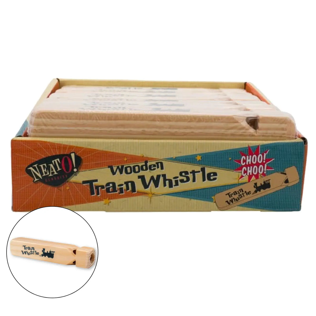 7.5" Classic Wooden Train Whistle Retro Classic
