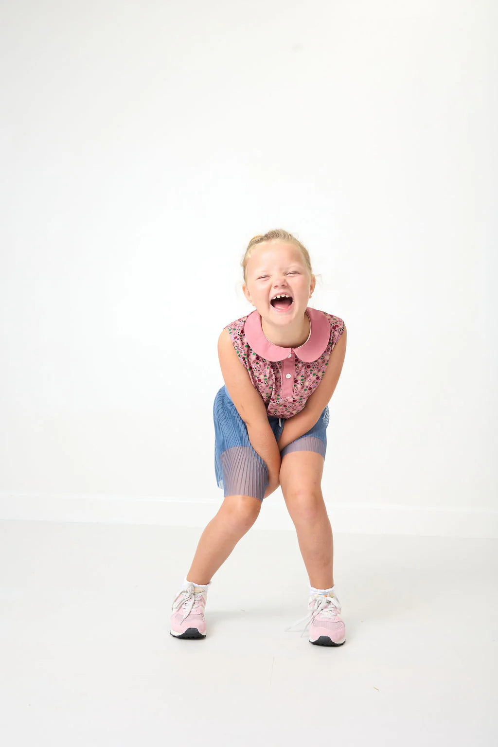 Girls Slate Pleated Skort