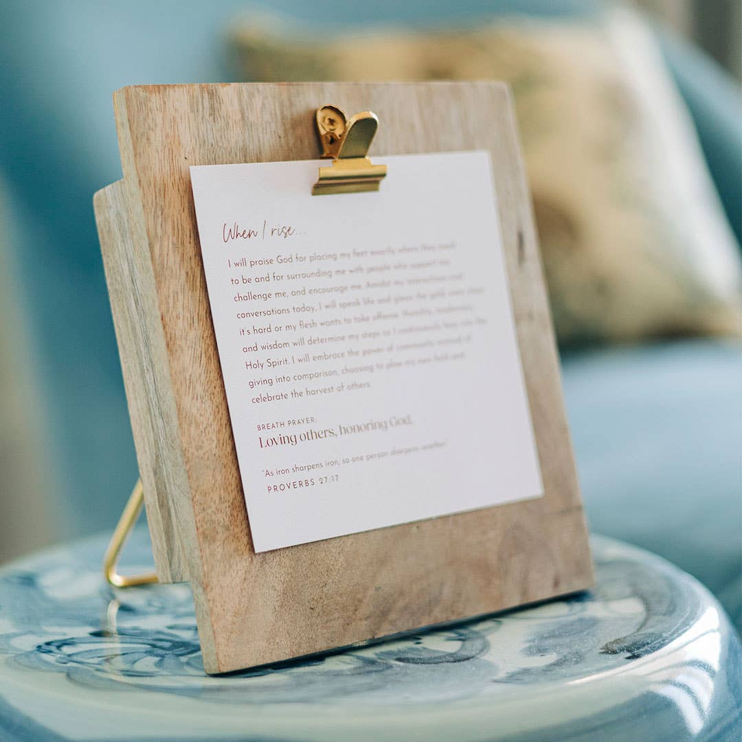 When I Rise & Rest Give Me Jesus: Wooden Clipboard