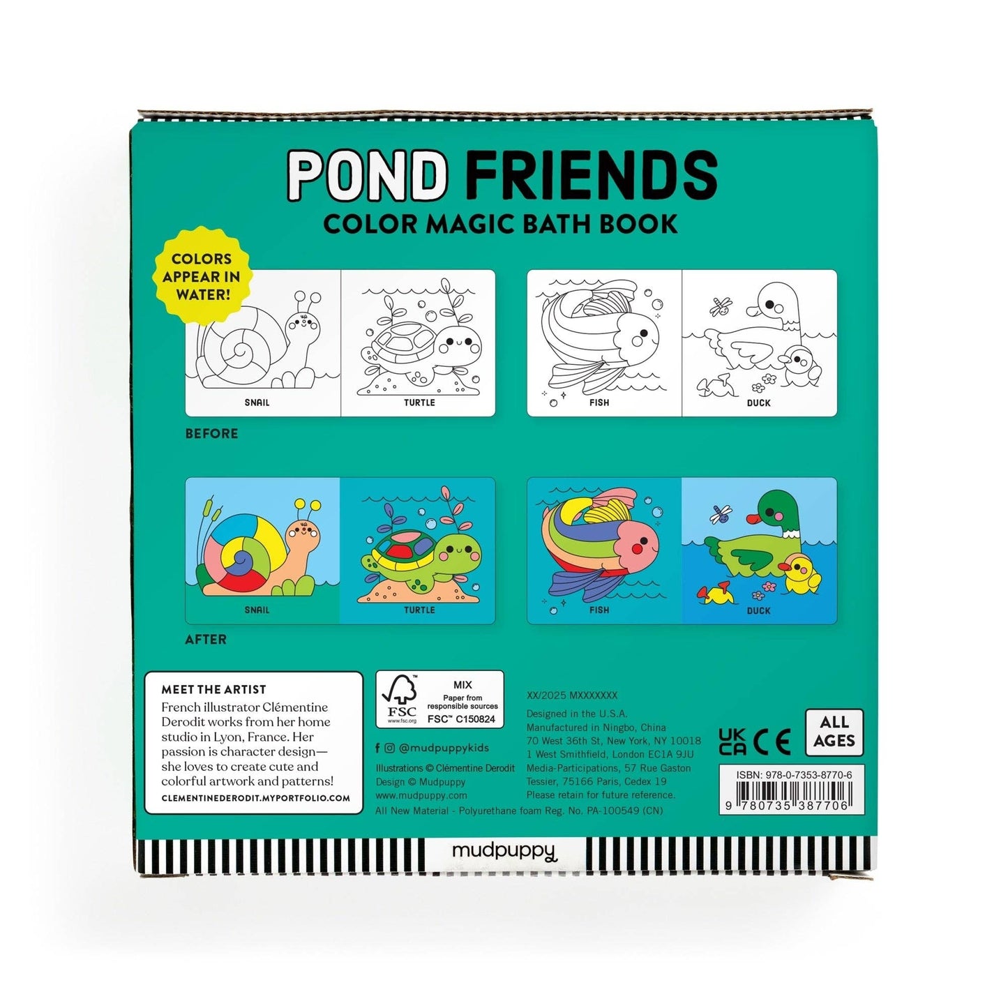 Pond Friends Color Magic Bath Book