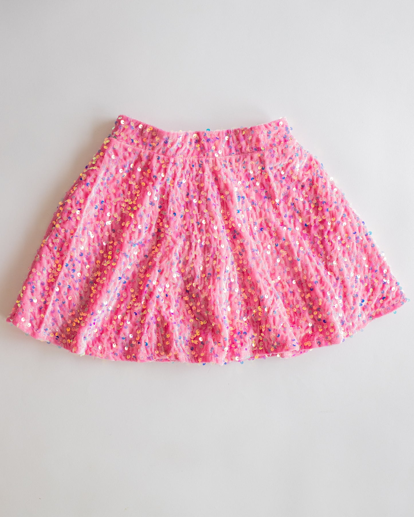 Velvet Sequin Skirt | Pink