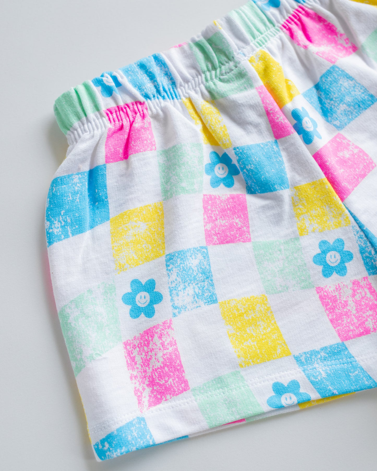 XOXO by Magpies All Over Checker French Terry Short