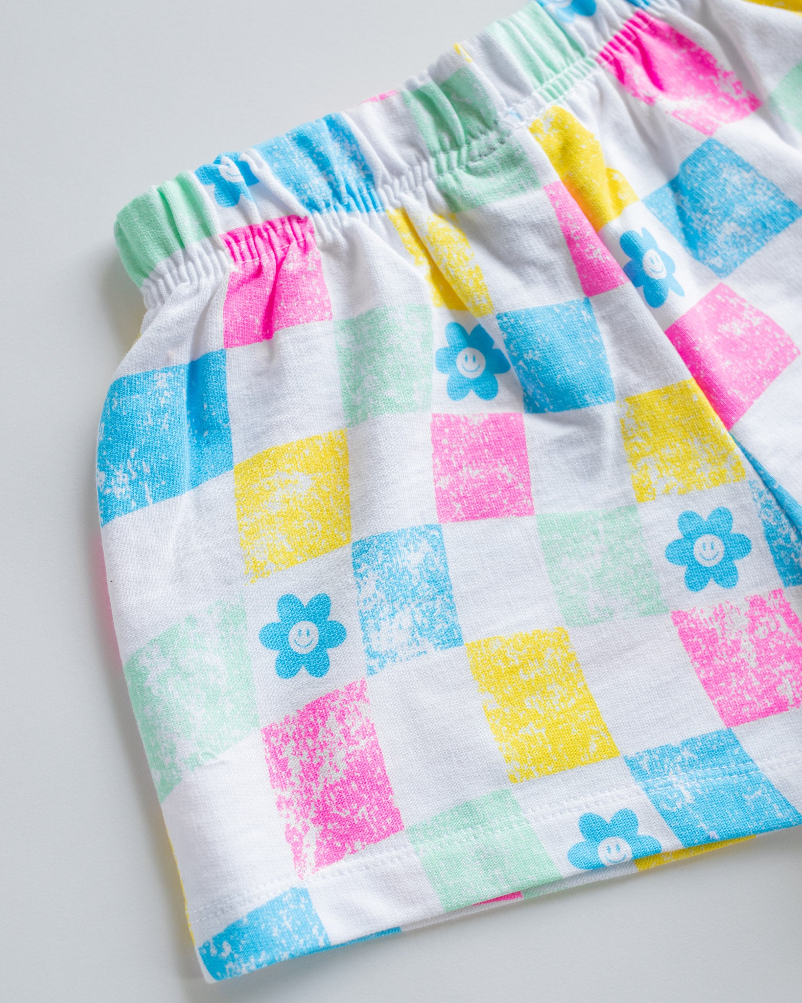 XOXO by Magpies All Over Checker French Terry Short