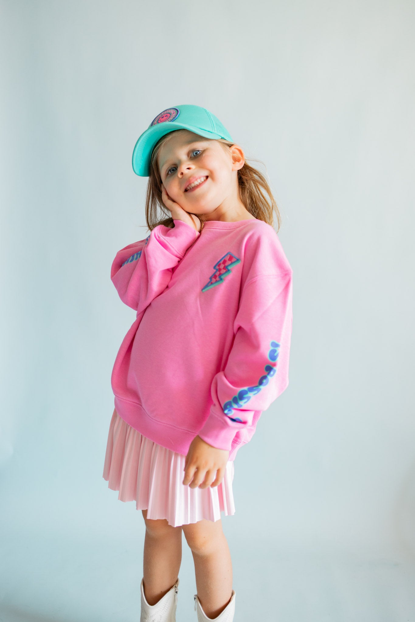 XOXO by Magpies Anything is Possible Lightning Sweatshirt | Berry Pink