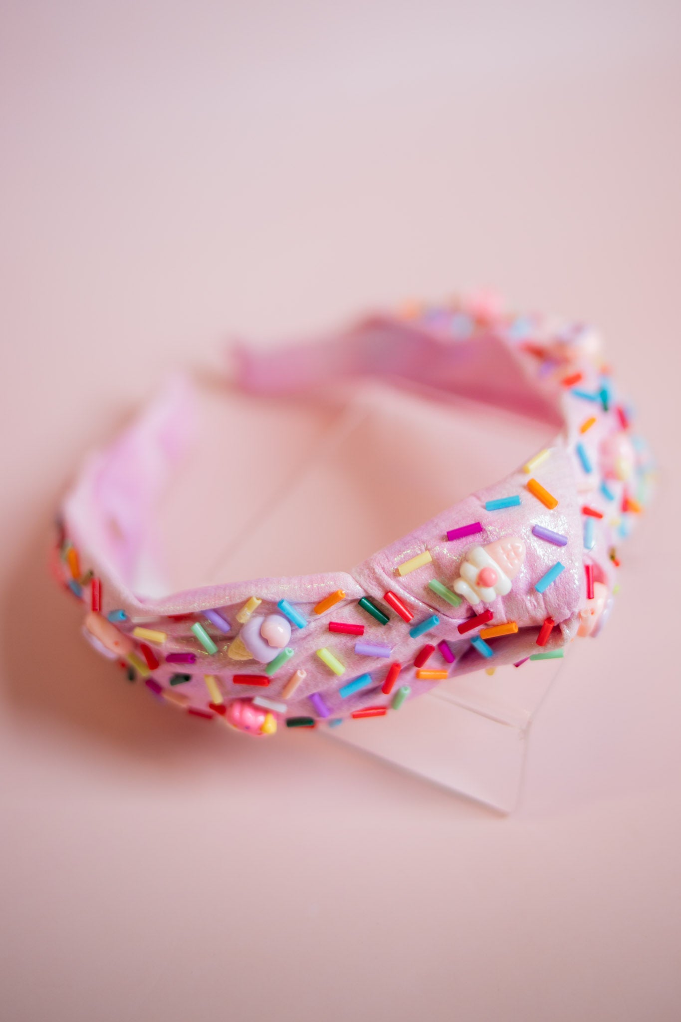 Sweets Sprinkle Knot Headband | Light Pink