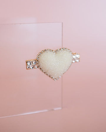 Crystallized Heart Clip