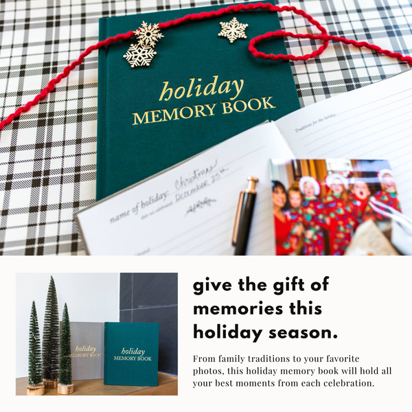 Holiday Memory Book & Family Keepsake | Taupe