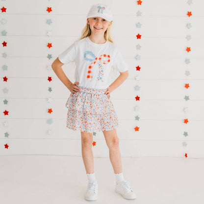 Patchwork Bow Patch Patch Baseball Hat - Fourth of July