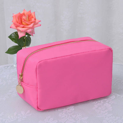 Round Zippered Nylon Pouch Bag (includes 2 complimentary patches)