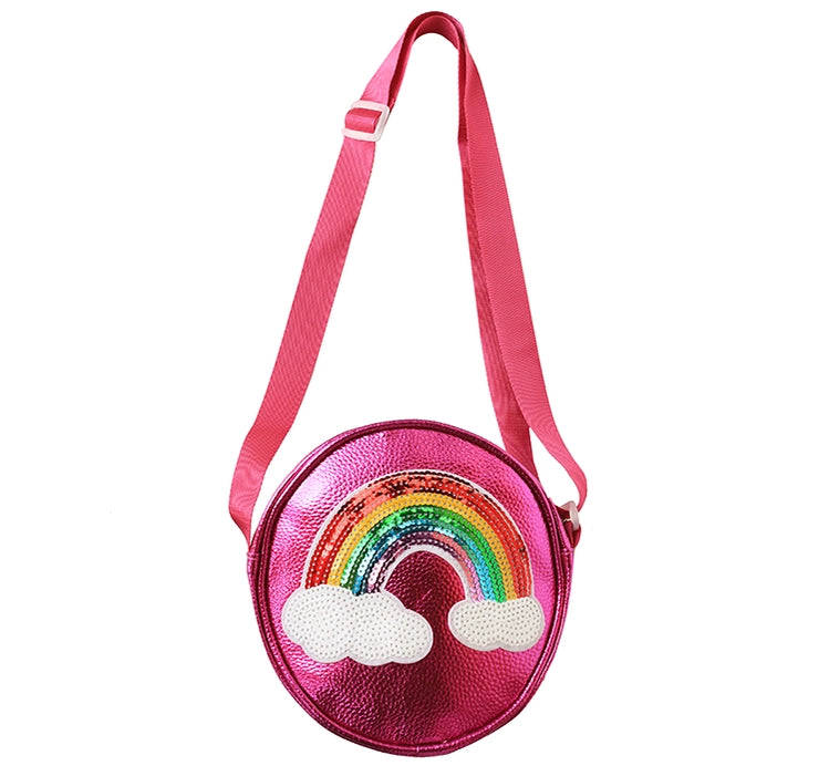 Sequin Rainbow Purse | Hot Pink