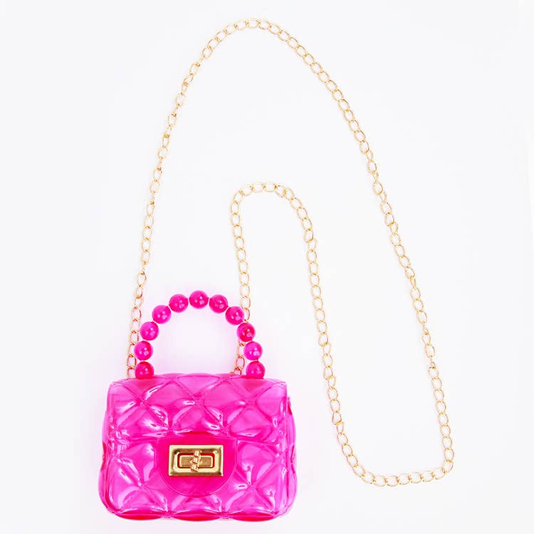 Clear Jelly Purse: Pink