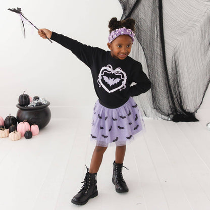 Glitter Bat Halloween Wand