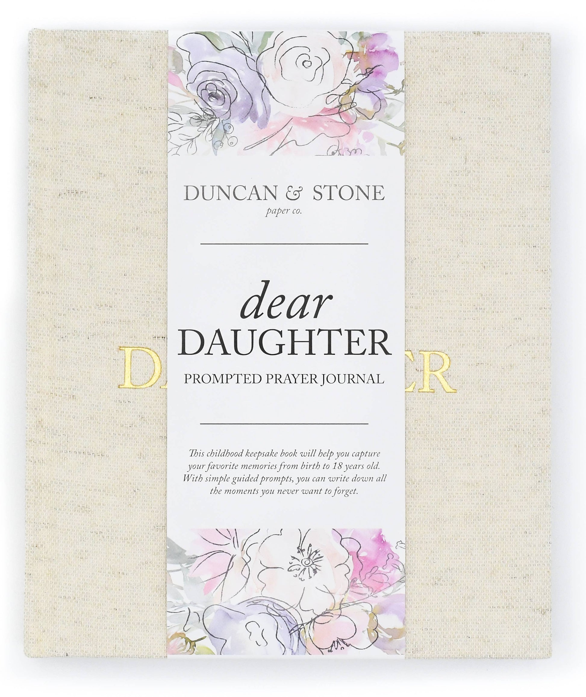 Dear Daughter Childhood Keepsake Book | Cream