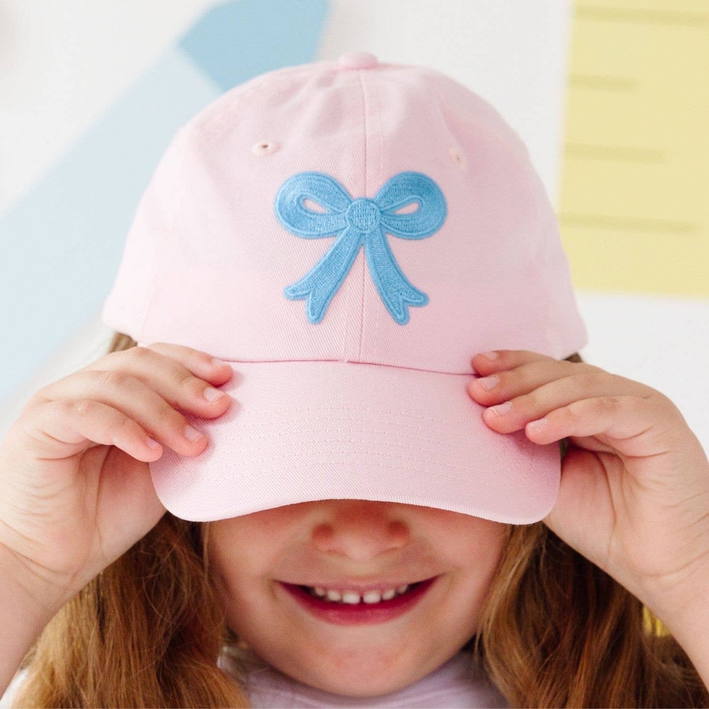 Blue Bow Patch Baseball Hat - Hair Accessories