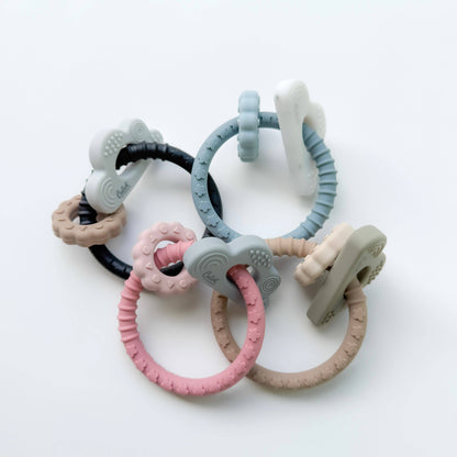 Cloudy Days Silicone Teether | Slate Blue