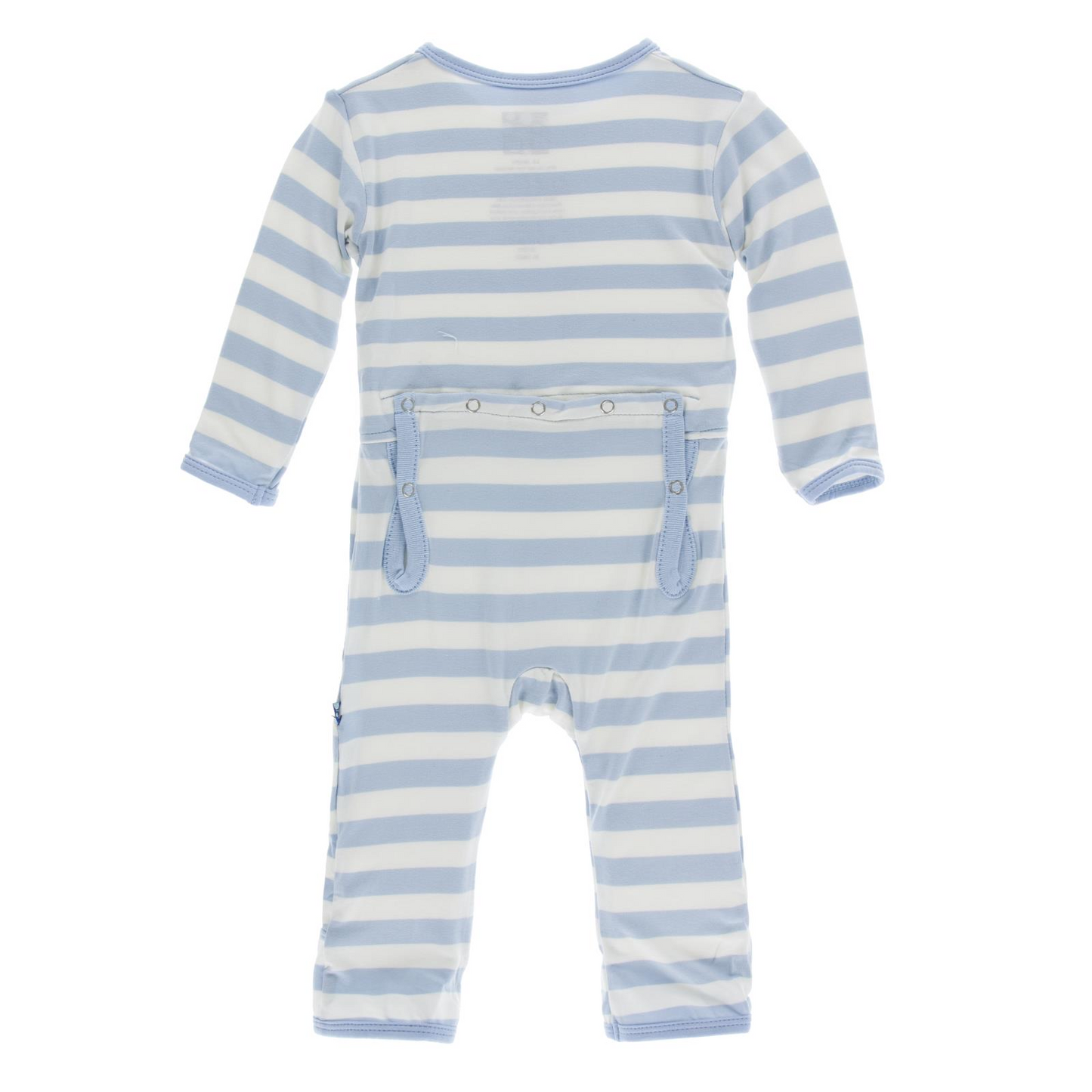 Print Coverall with Zipper | Pond Stripe